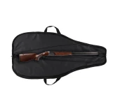 Pokrowiec na broń LPDK2 02 1,25m długa kieszeń, kolor kamuflaż wojskowy/czarny haft mała tarcza czarna