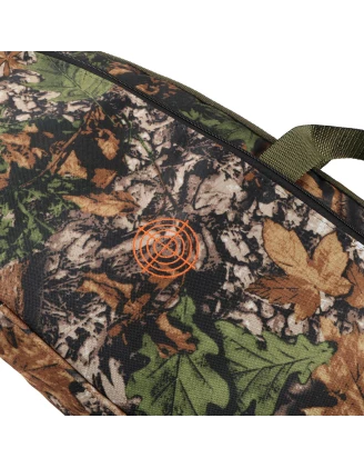 Pokrowiec na broń LPDK2KAM 04 1,25m, kolor kamuflaż leśny haft tarcza pomarńczowa