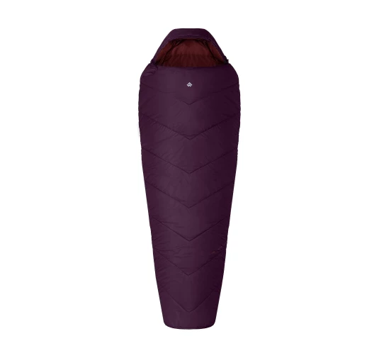 Śpiwór Alpinus Fiber Pro WS 1100 dla leworęcznych, burgundowy