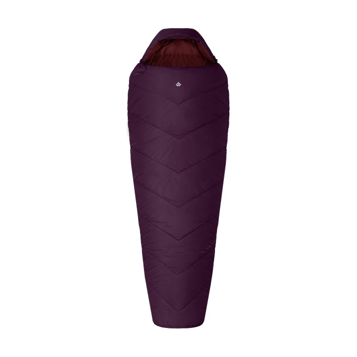 Śpiwór Alpinus Fiber Pro WS 1100 dla leworęcznych, burgundowy