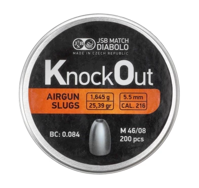 Śrut diabolo JSB KnockOut Slugs 5,5 mm 200 szt.