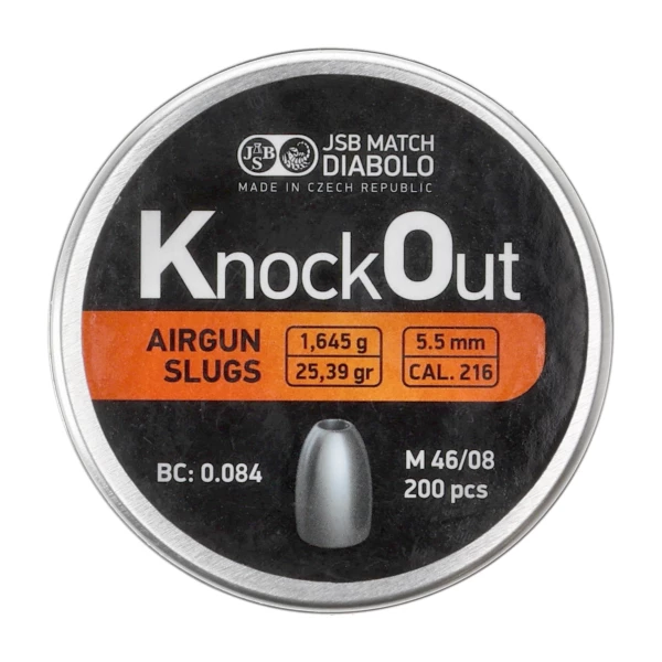 Śrut diabolo JSB KnockOut Slugs 5,5 mm 200 szt. Śrut diabolo JSB KnockOut Slugs 5,5 mm 200 szt.