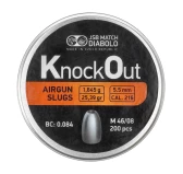 Śrut diabolo JSB KnockOut Slugs 5,5 mm 200 szt. Śrut diabolo JSB KnockOut Slugs 5,5 mm 200 szt.