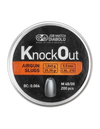 Śrut diabolo JSB KnockOut Slugs 5,5 mm 200 szt.