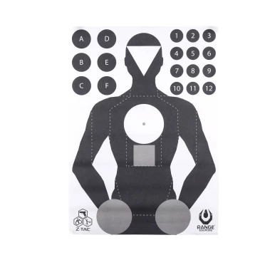 Tarcze strzeleckie Range Solutions Z-TAC 50szt Sylwetka Taktyczna