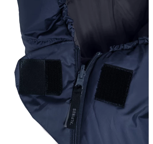 Śpiwór Alpinus Fiber Pro 1500 dla praworęcznych, granatowy