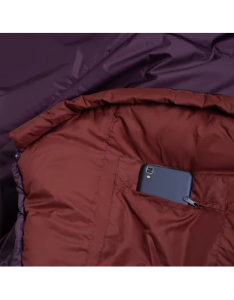 Śpiwór Alpinus Fiber Pro WS 1100 dla leworęcznych, burgundowy