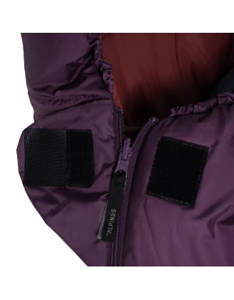 Śpiwór Alpinus Fiber Pro WS 1100 dla leworęcznych, burgundowy