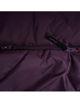 Śpiwór Alpinus Fiber Pro WS 1100 dla leworęcznych, burgundowy