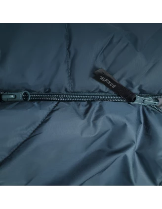 Śpiwór Alpinus Fiber Pro WS 1300 dla leworęcznych, szałwiowy