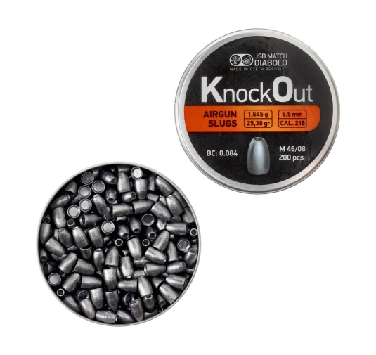 Śrut diabolo JSB KnockOut Slugs 5,5 mm 200 szt.