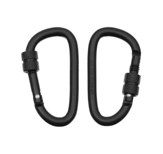 Karabińczyk MFH Screw Lock 60 mm czarny 2 sztuki