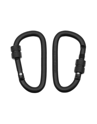 Karabińczyk MFH Screw Lock 60 mm czarny 2 sztuki