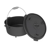 Kociołek wiszący z patelnią żeliwny 9 l