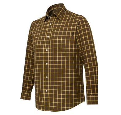 Koszula męska Beretta Bryggen Shirt Brown & Yellow Check, M
