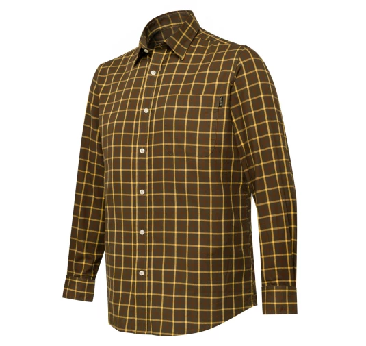 Koszula męska Beretta Bryggen Shirt Brown & Yellow Check, M
