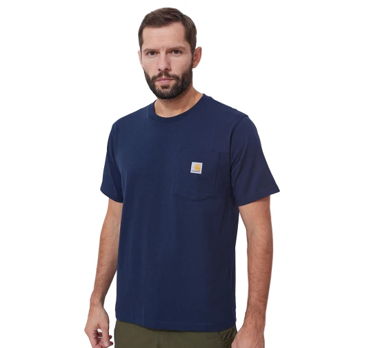 Koszulka Carhartt K87 Pocket - navy S