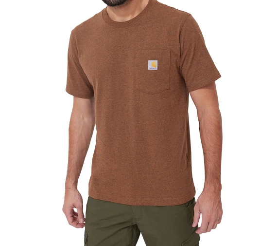 Koszulka Carhartt K87 Pocket - o. walnut heat M