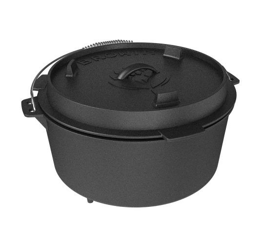 Kociołek wiszący z patelnią żeliwny 9 l