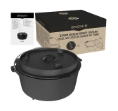 Kociołek wiszący z patelnią żeliwny 9 l