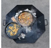 Kociołek wiszący z patelnią żeliwny 9 l