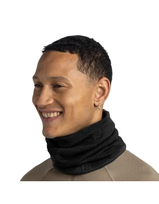 Komin Buff Heavyweight Merino Wool - solid black