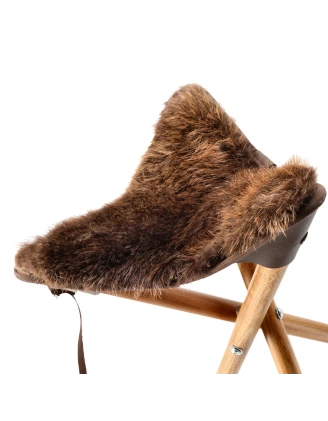 Krzesło Acropolis z siedziskiem z naturalnego futra bobra