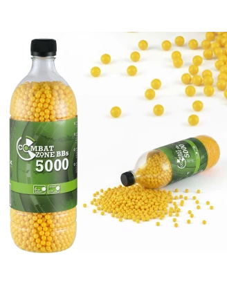 Kulki BB do ASG Combat Zone Basic 0,12 g 6 mm 5000 szt. zółte - najwyższa jakość!