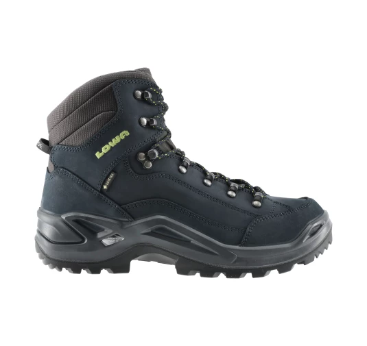 Buty męskie LOWA Renegade GTX Mid ciemnoniebieski/limonkowy 42 - imag24.pl