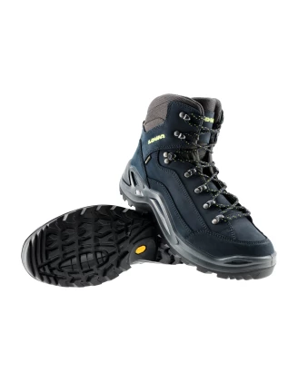 Buty męskie LOWA Renegade GTX Mid ciemnoniebieski/limonkowy 42 - imag24.pl