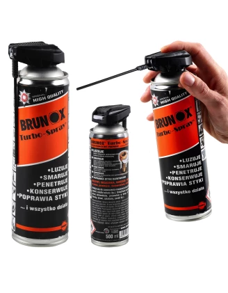 Brunox Turbo Spray 500ml – Środek Smarująco-Konserwujący do Broni i Sprzętu | imag24.pl