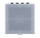 Pudełko transportowe Megaline 11x11x3,5 cm, czarno-przezroczyste, z gąbką „szczęki rekina”