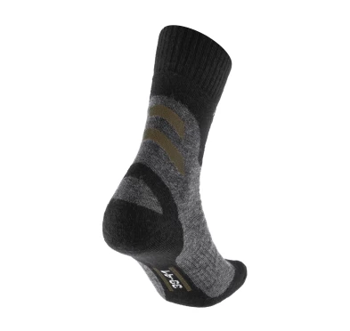 Skarpety Męskie Brubeck Trekking Merino – Grafitowo-Khaki 45-47, Całoroczne