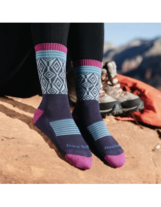 Darn Tough Sobo Micro Crew Blackberry - Skarpety Trekkingowe Damskie