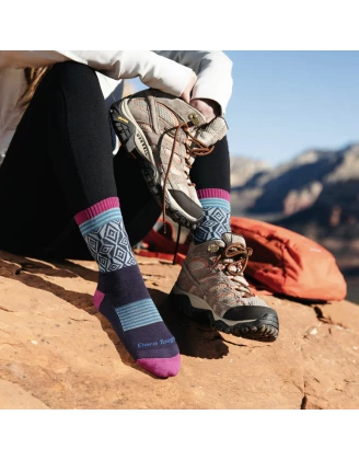 Darn Tough Sobo Micro Crew Blackberry - Skarpety Trekkingowe Damskie
