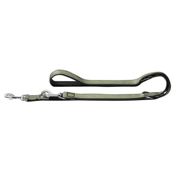 Smycz dla psa Hunter Neoprenowa, przepinana 20mm/200cm, oliwkowo-czarna