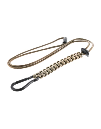 Smycz Paracord Mil-Tec Coyote 57cm – Taktyczna Linka Survivalowa