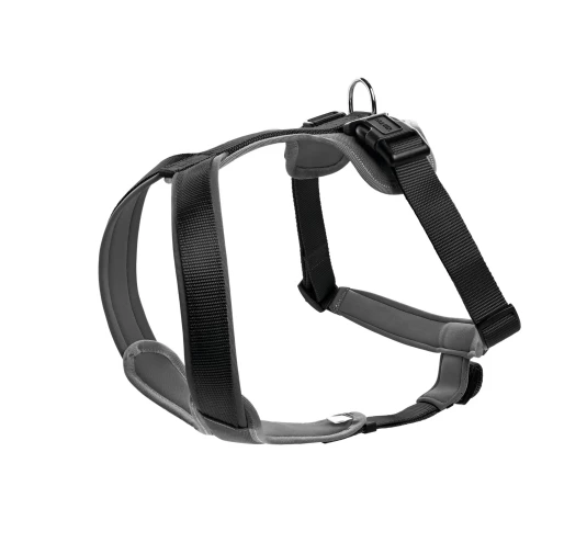 Szelki dla psa Hunter Neoprenowe L 60-76 cm Szaro-Czarne - imag24.pl