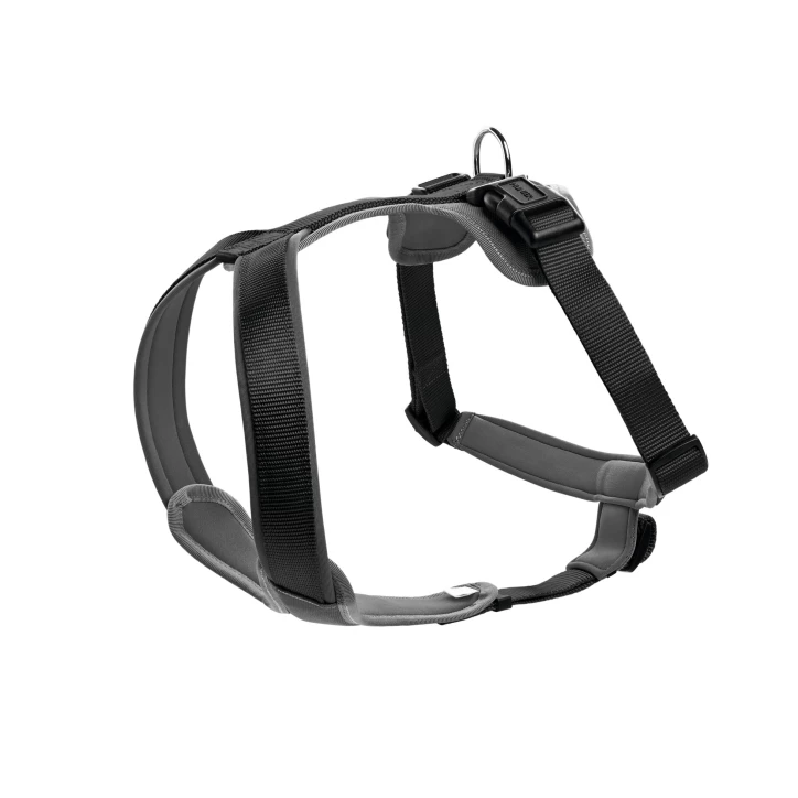 Szelki dla psa Hunter Neoprenowe S 45-57cm Szaro-Czarne | imag24.pl