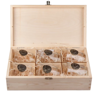 Szklanki do whisky Golden Fox Diamond Jeleń 290 ml, zestaw 6 szt.