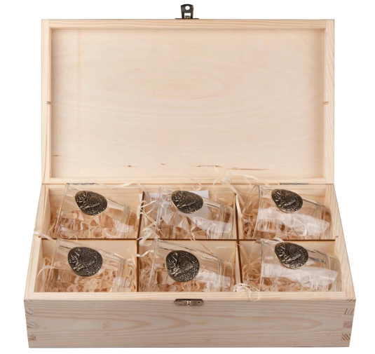 Szklanki do whisky Golden Fox Diamond Jeleń 290 ml, zestaw 6 szt.