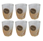 Szklanki do whisky Golden Fox Jeleń Fire Amber, 280 ml, 6 szt.