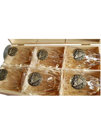 Szklanki do whisky Golden Fox Jeleń 280 ml, 6 szt. - imag24.pl