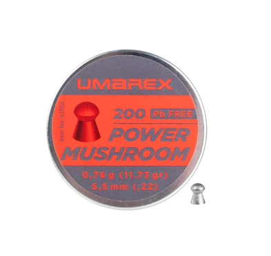 Śrut Umarex Power Mushroom 5,5 mm - Bezołowiowy Diabolo do Wiatrówek HFT