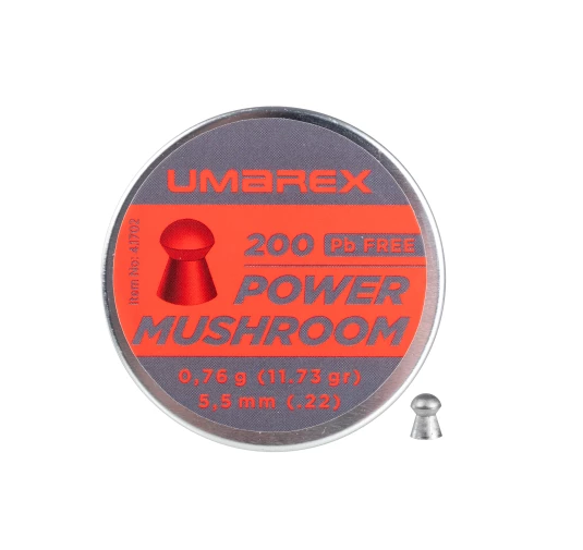 Śrut Umarex Power Mushroom 5,5 mm - Bezołowiowy Diabolo do Wiatrówek HFT