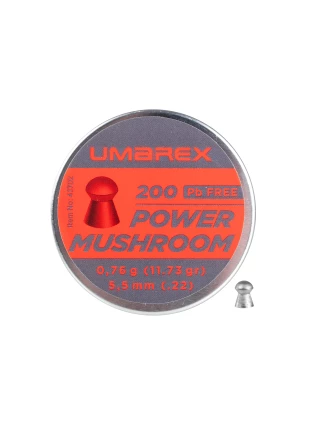 Śrut Umarex Power Mushroom 5,5 mm - Bezołowiowy Diabolo do Wiatrówek HFT