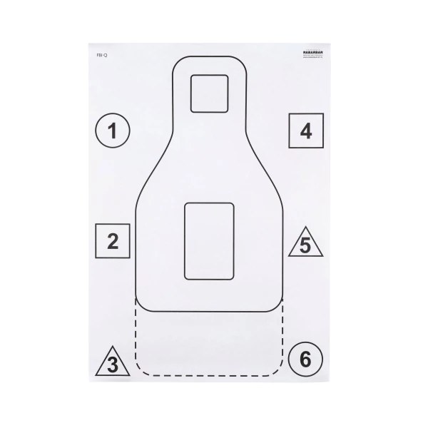 Tarcza strzelecka FBI-Q, 495x695mm, 50 sztuk