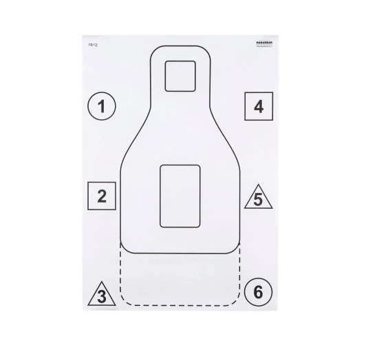Tarcza strzelecka FBI-Q 495x695mm trening 50 szt. | imag24.pl