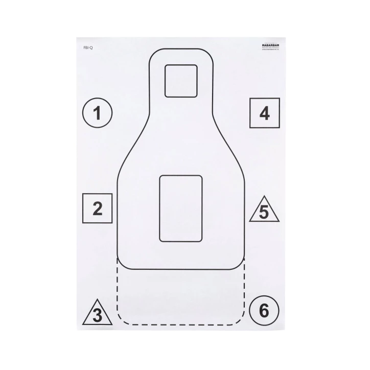 Tarcza strzelecka FBI-Q 495x695mm trening 50 szt. | imag24.pl