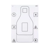 Tarcza strzelecka FBI-Q, 495x695mm, 50 sztuk